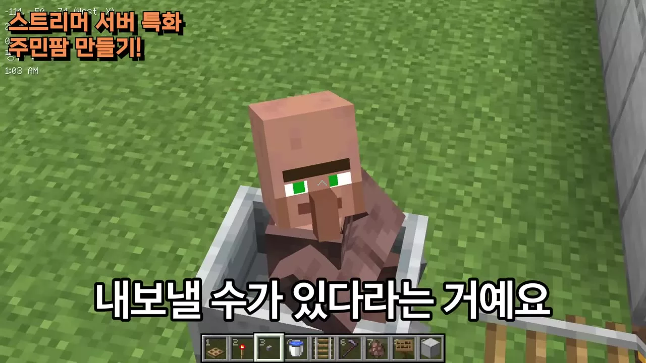 마인카트에 올라탄 성체 주민